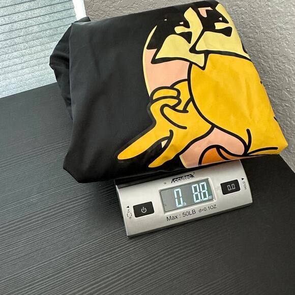 NWT Neff Black Snap Front Collared Lined Graphic Windbreaker Jacket Size Medium - Picture 11 of 11